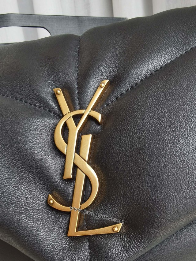 YSL专柜款女包 聖羅蘭經典款LOULOU PUFFER絎縫小羊皮包 YSL肩背斜挎包 577475  jjh1158